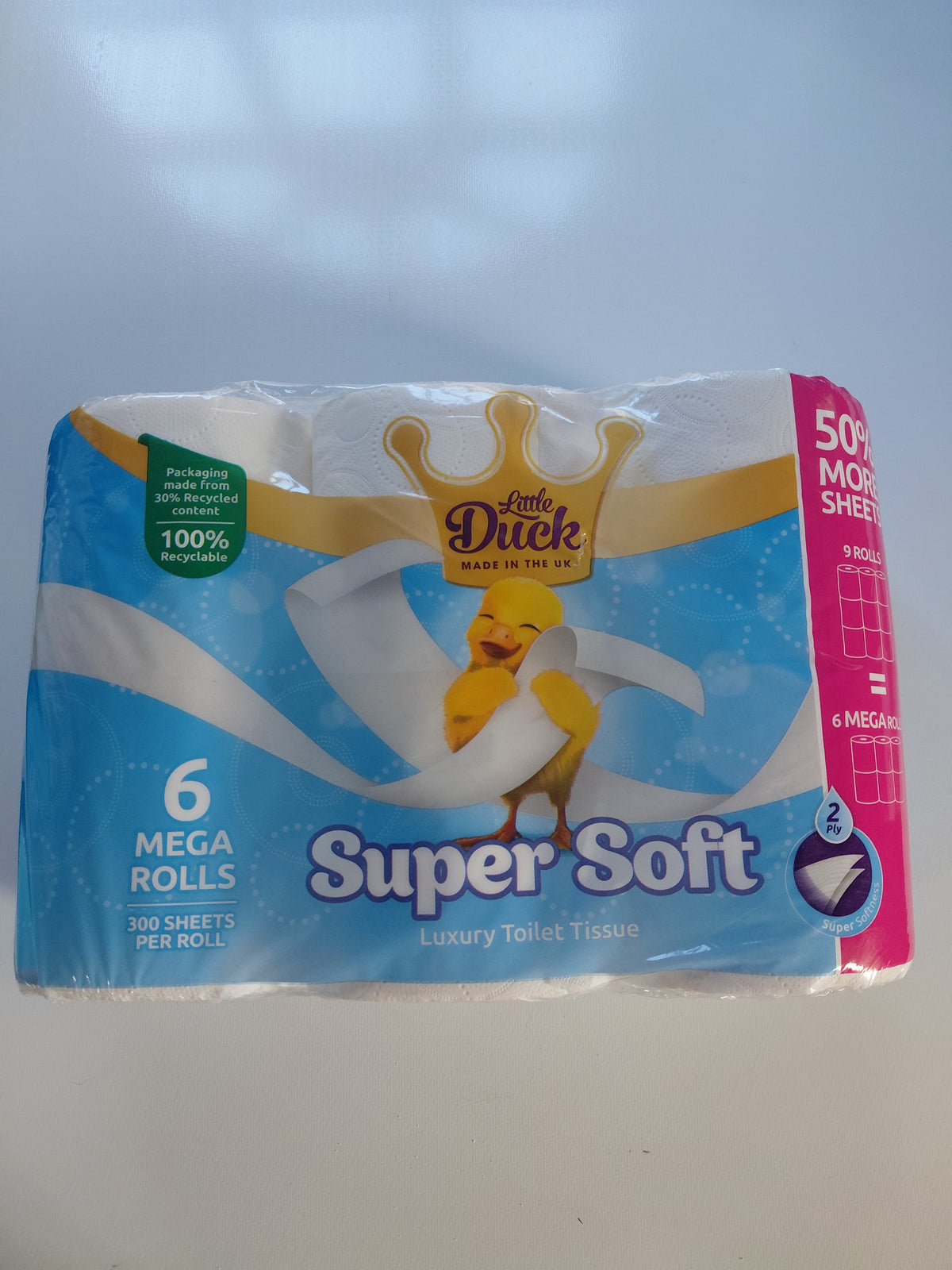 Little Duck Super Soft Luxury Toilet Tissue – 6 Mega Rolls