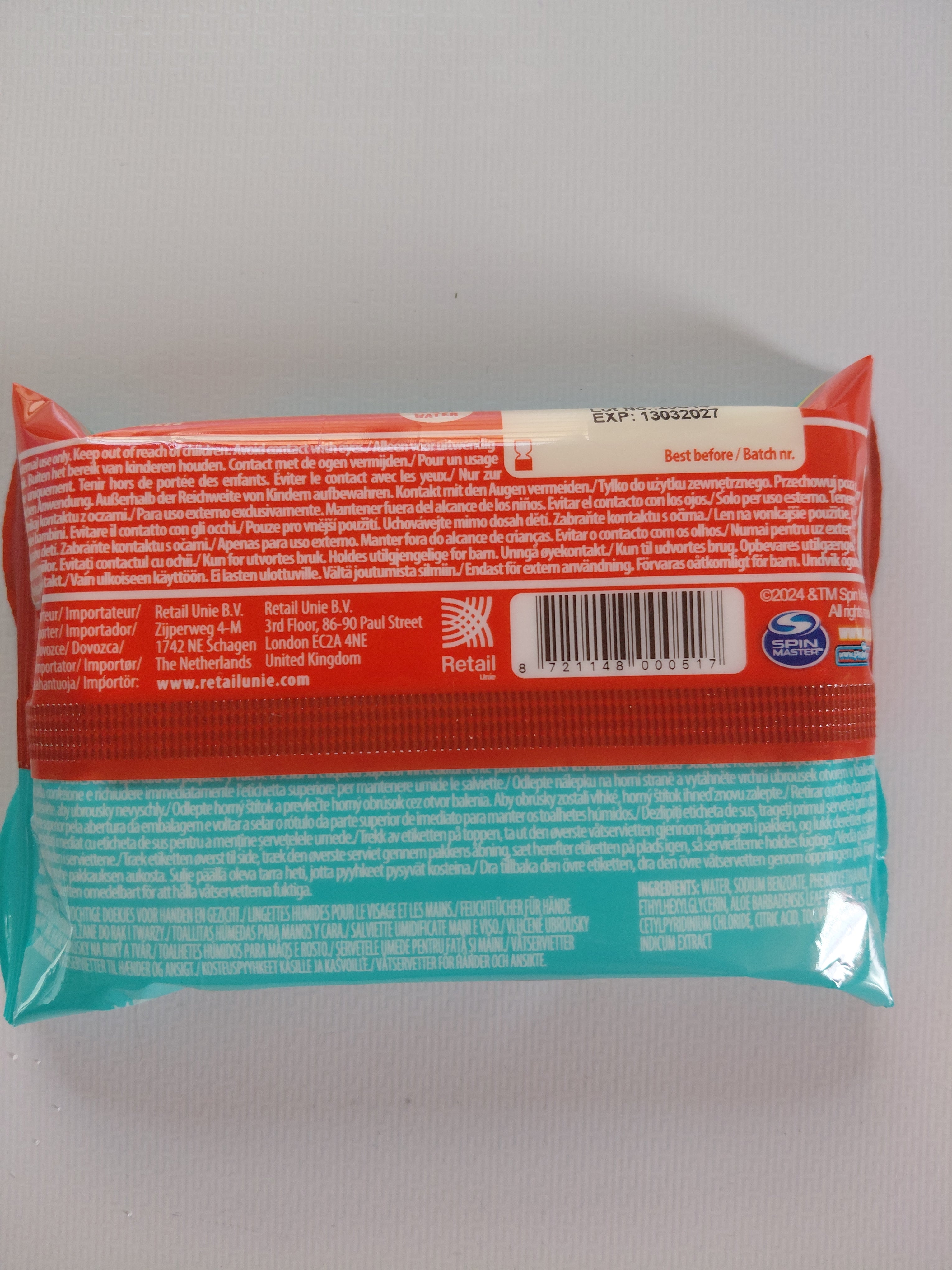 Paw Patrol Hands & Face Wipes – 20 Pack