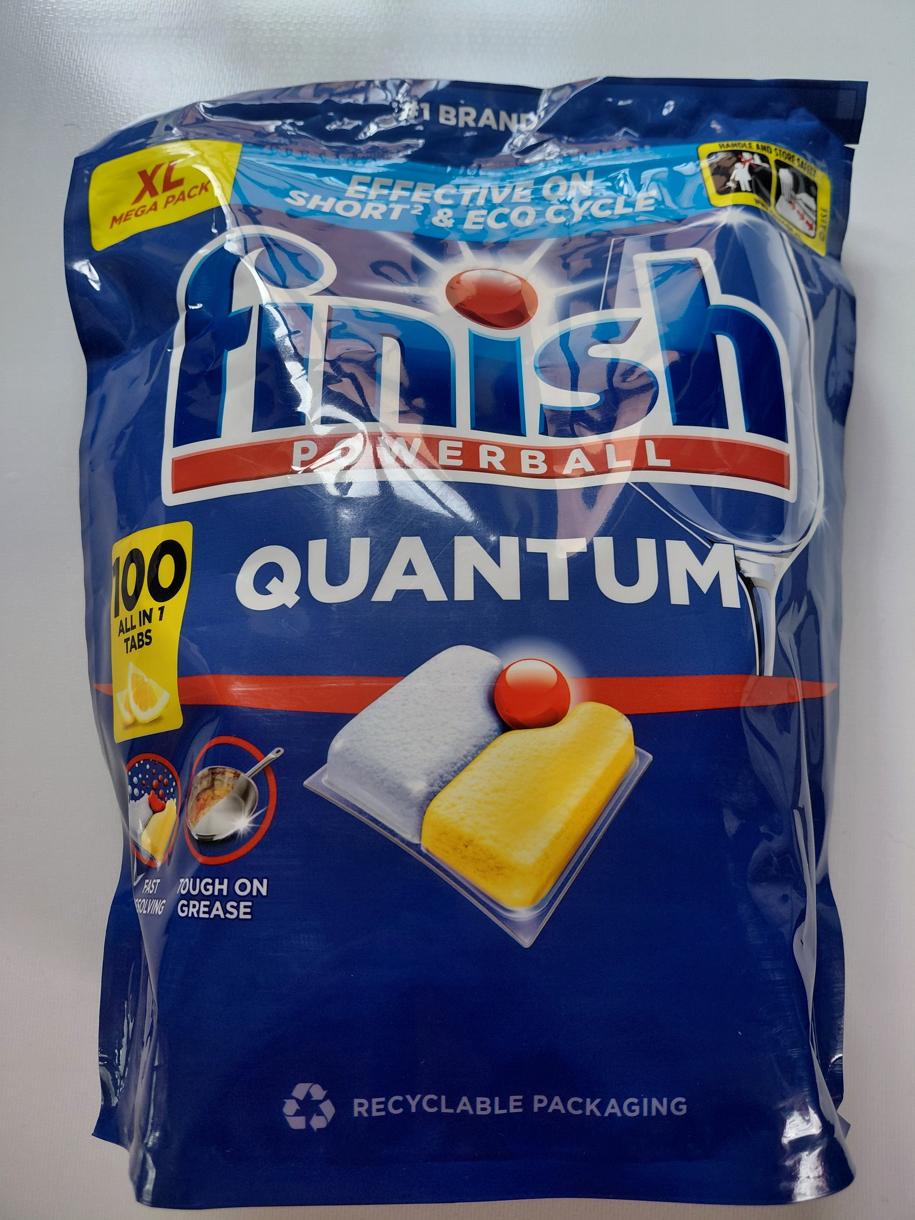 Finish Powerball Quantum All in 1 Lemon – 100 Tablets