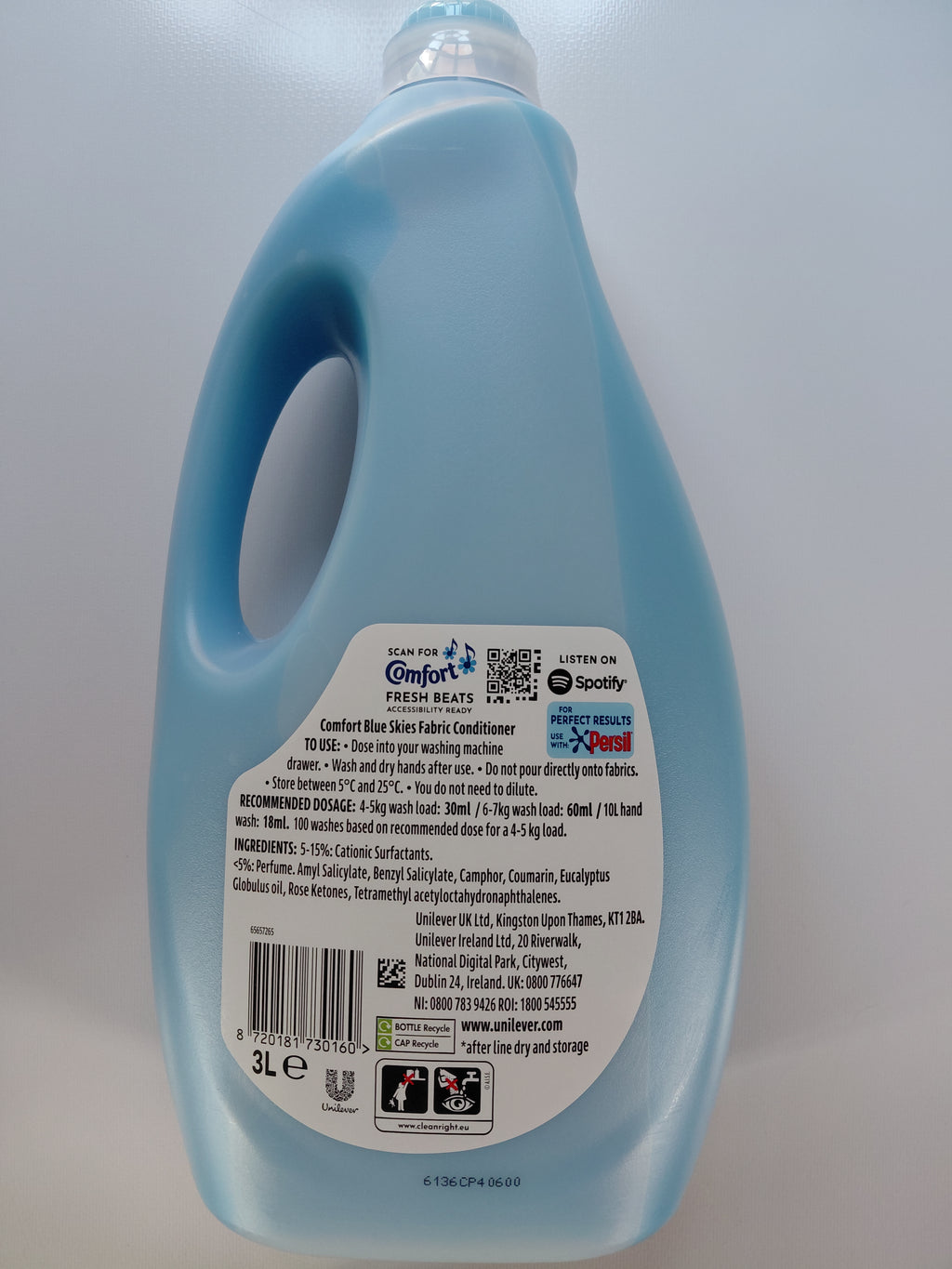 Comfort Fresh Blue Skies Fabric Conditioner 3L – 100 Washes