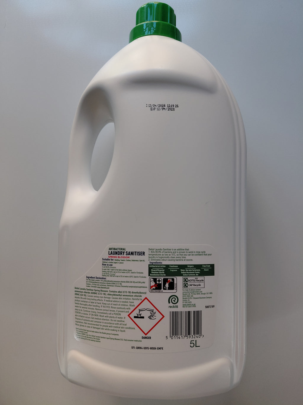 Dettol Laundry Sanitiser Spring Blossom 5L