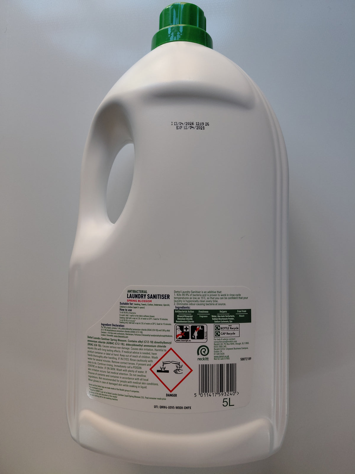 Dettol Laundry Sanitiser Spring Blossom 5L