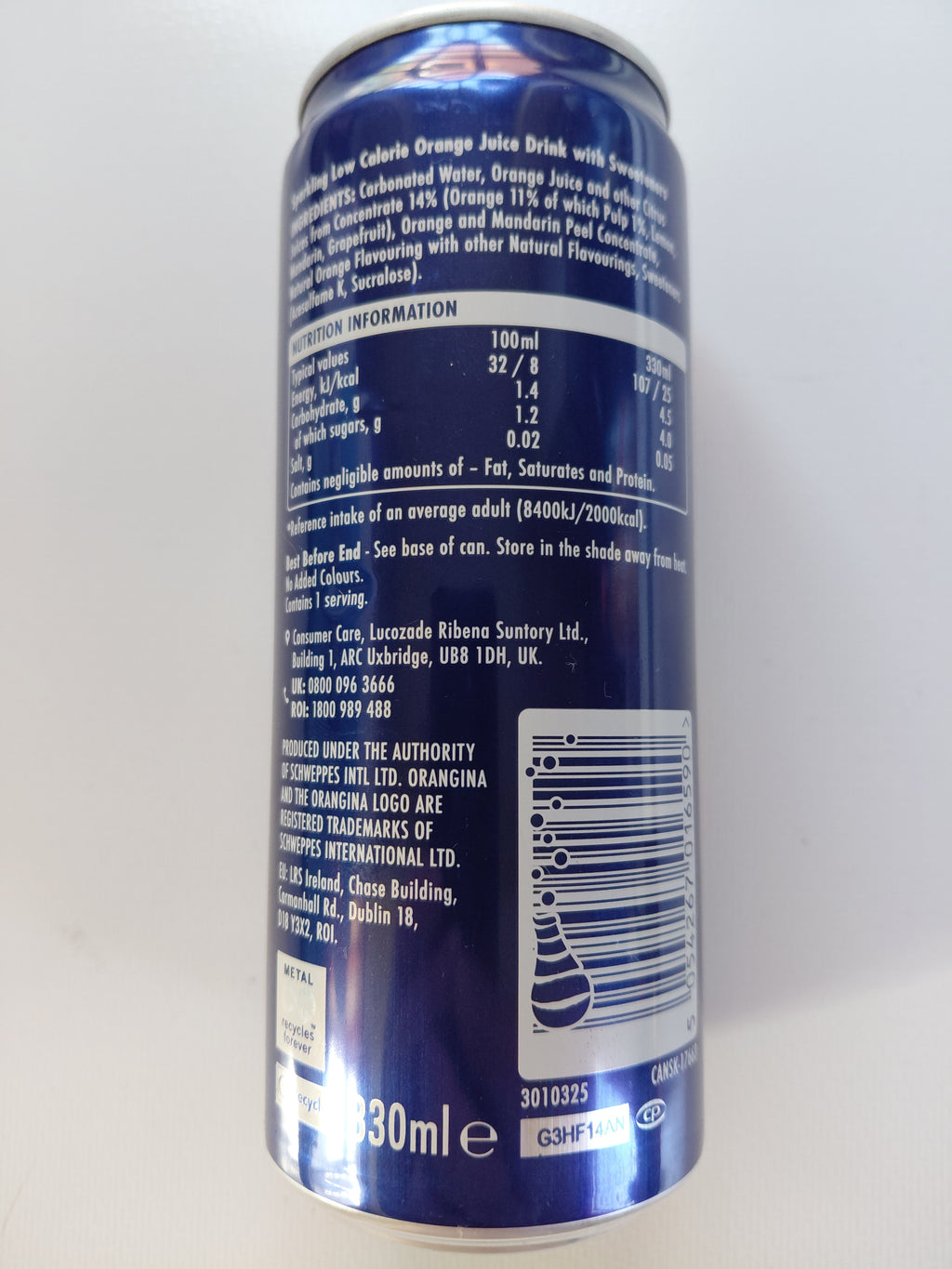 Orangina Sparkling Orange Drink 330ml