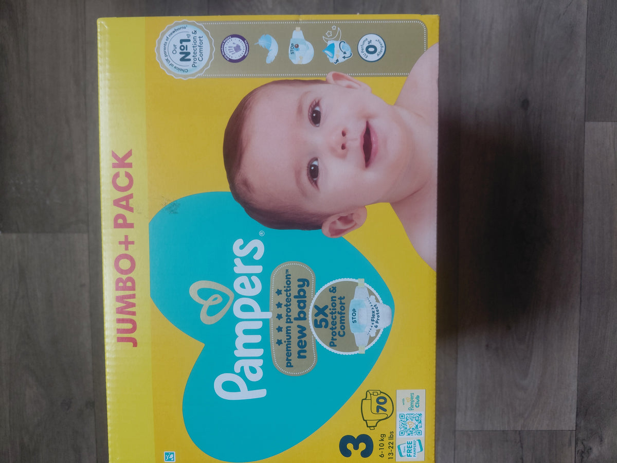 Pampers Premium Protection New Baby Size 3 – 70 Pack