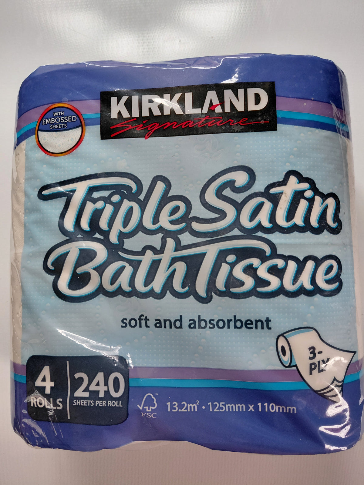 Kirkland Signature Triple Satin Bath Tissue – 4 Rolls