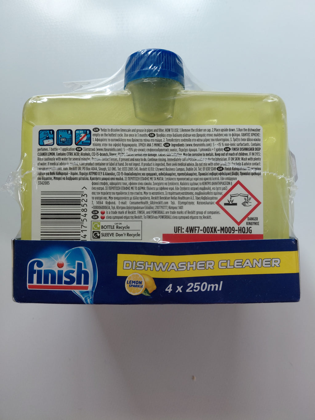 Finish Dishwasher Cleaner Lemon 250ml