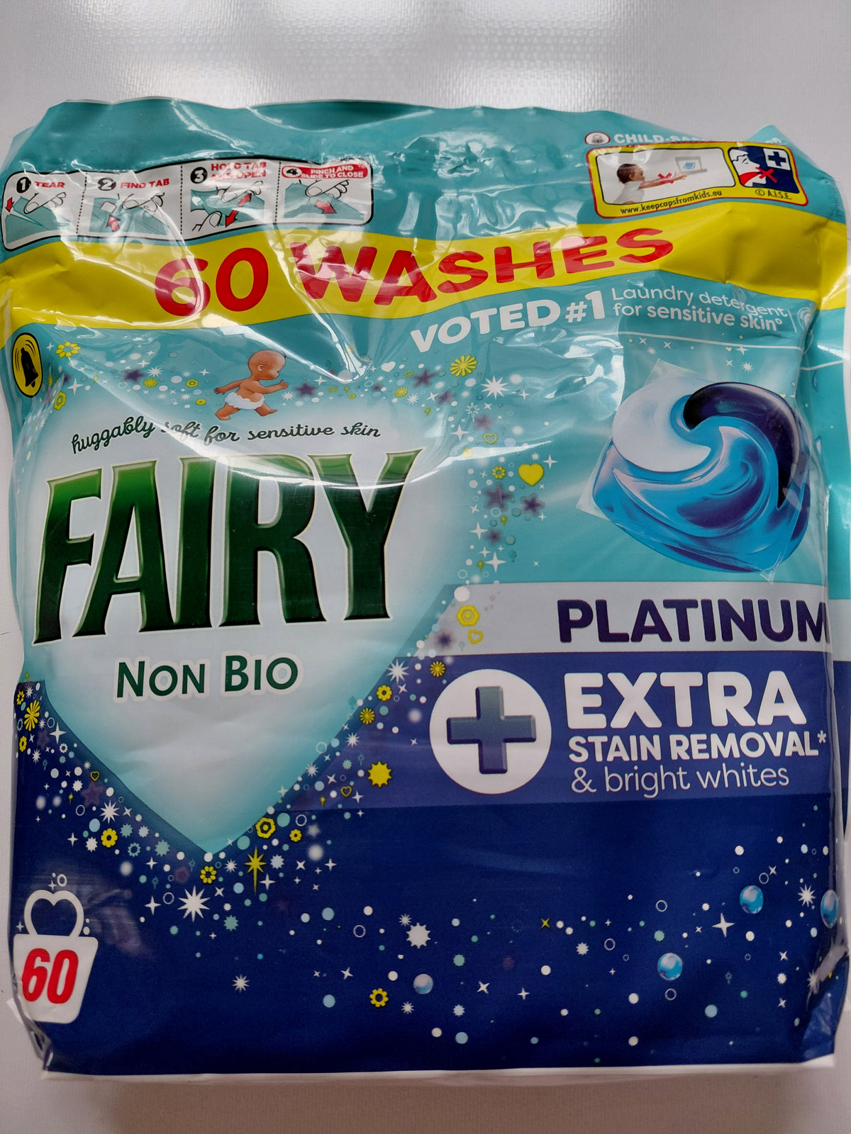 Fairy Non Bio Platinum Laundry Pods – 60 Washes
