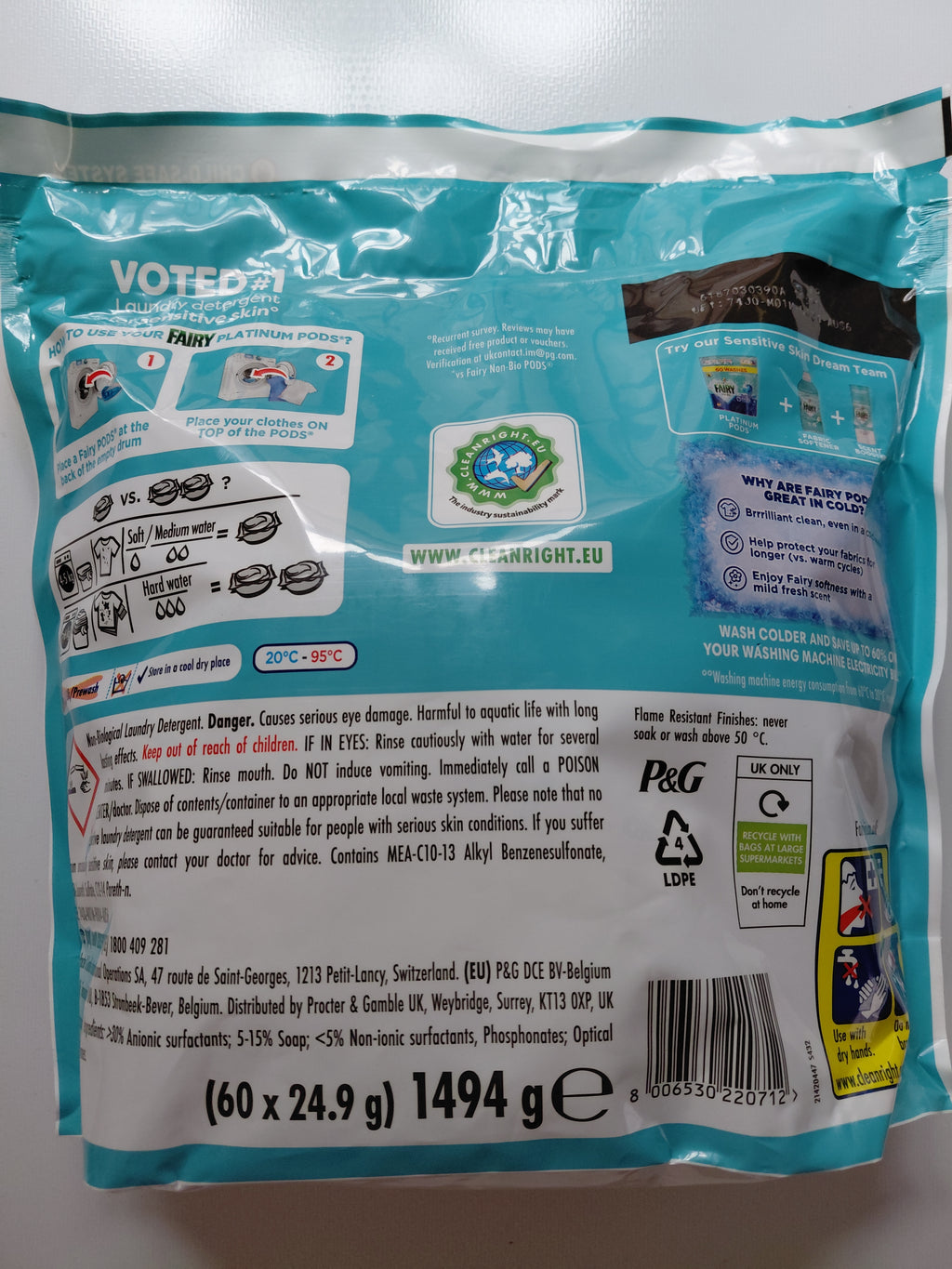 Fairy Non Bio Platinum Laundry Pods – 60 Washes
