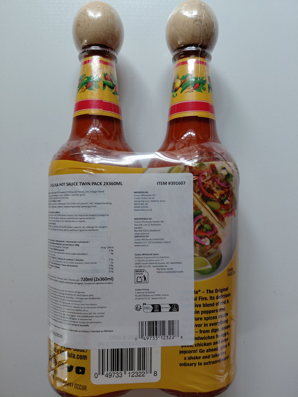 Cholula Original Hot Sauce – 2 x 360ml