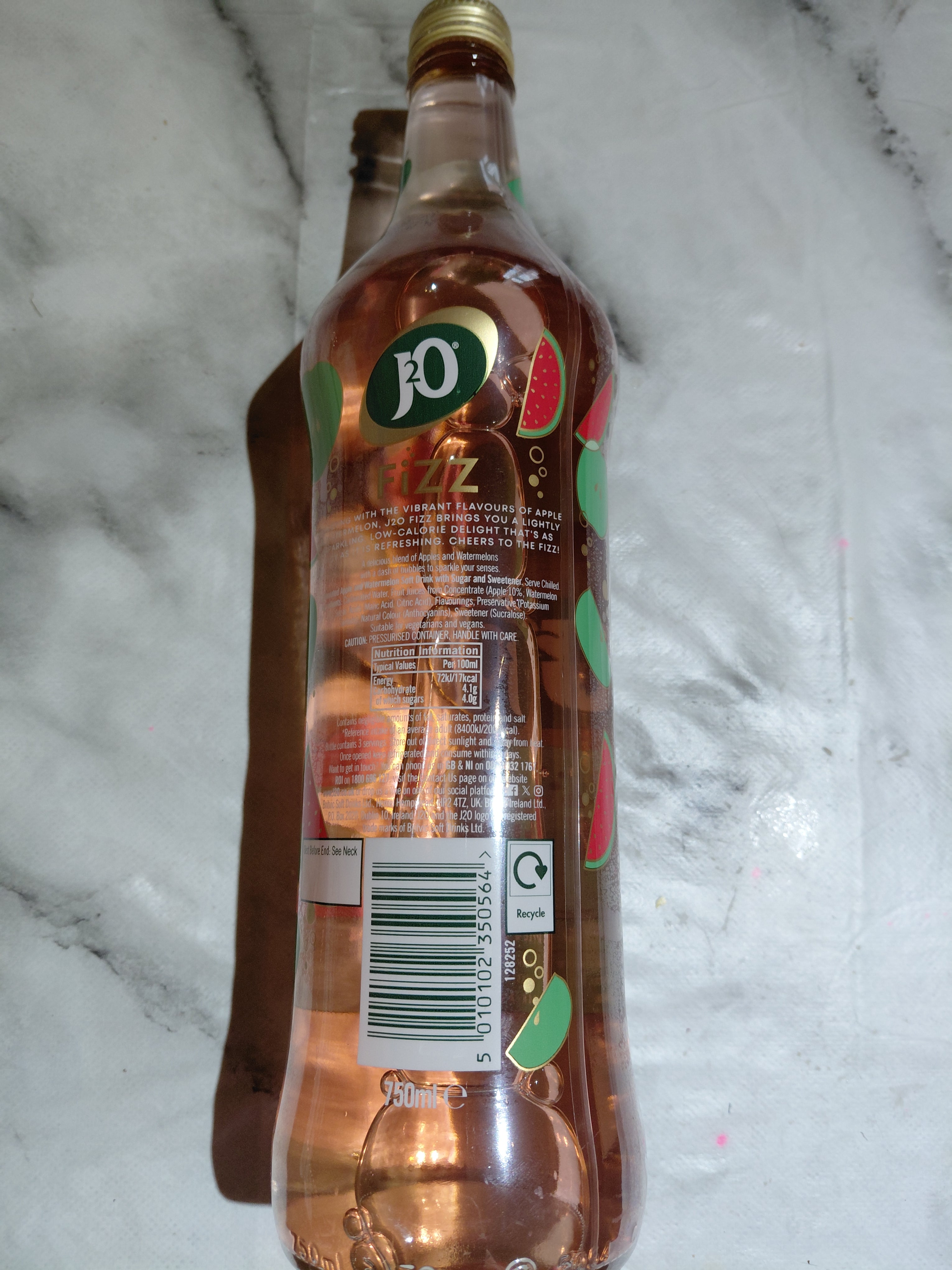 J2O Fizz Apple & Watermelon – 750ml