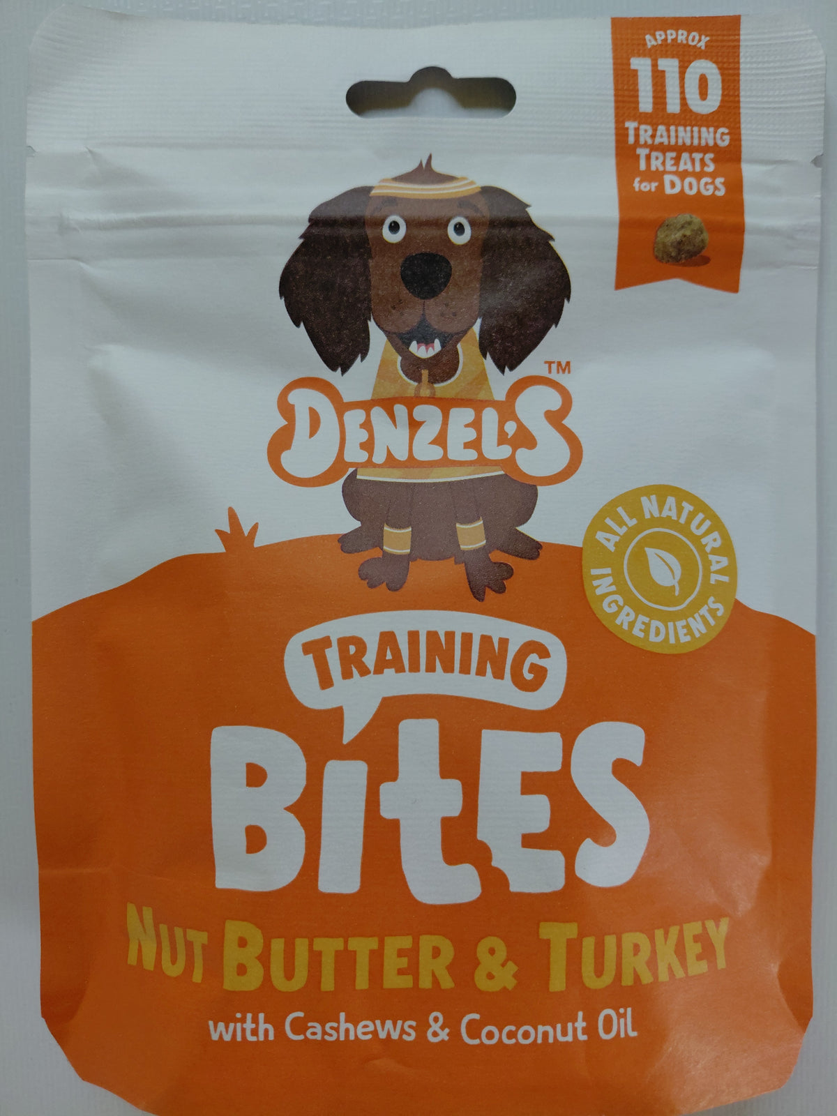 Denzel’s Training Bites Nut Butter & Turkey Dog Treats 100g