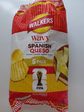 Walkers Wavy Spanish Queso Cheese Flavour Crisps – 5 Pack