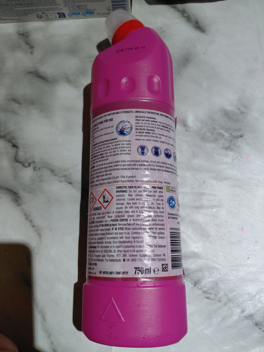 Domestos Pink Toilet Cleaner 750ml