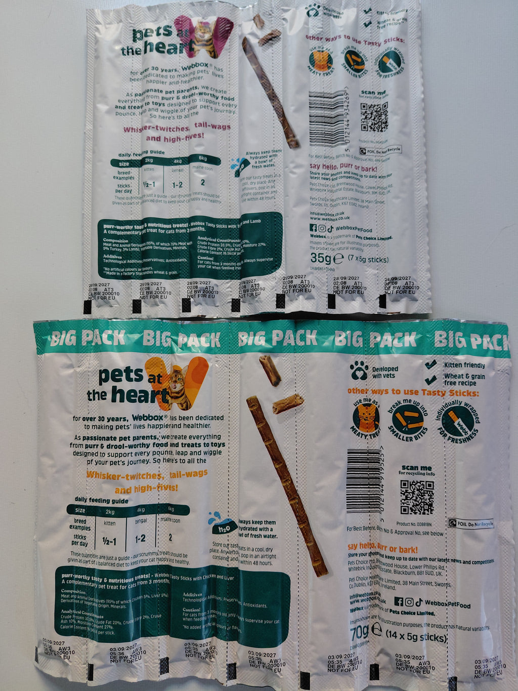 Webbox Tasty Sticks with Turkey & Lamb – 7 Sticks (35g)